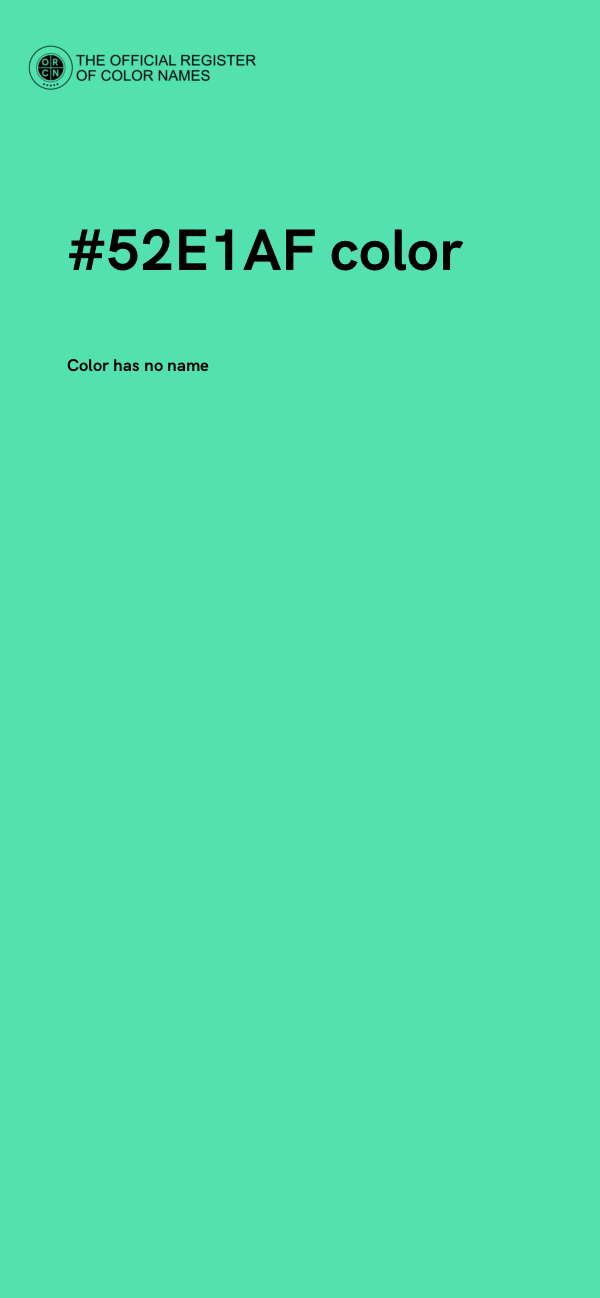 #52E1AF color image