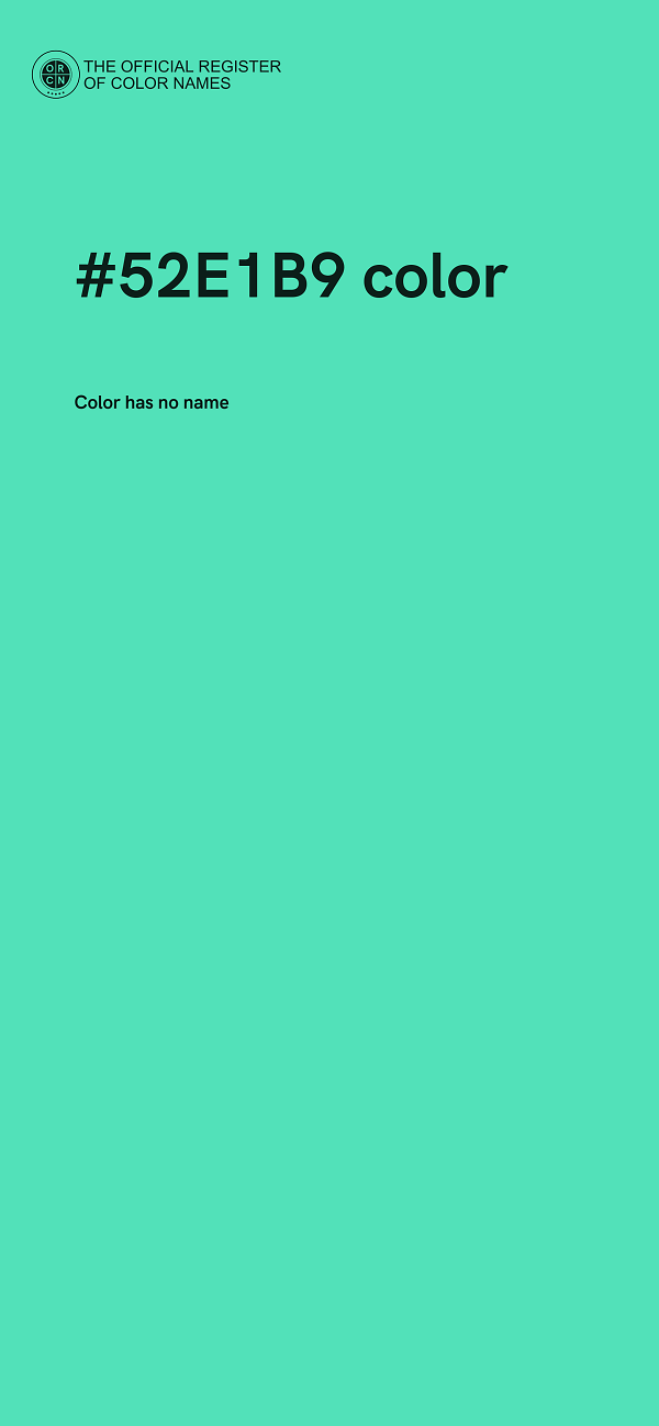 #52E1B9 color image