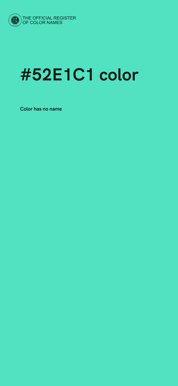 #52E1C1 color image