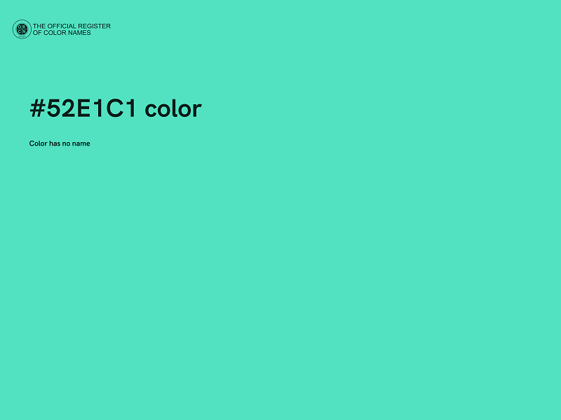 #52E1C1 color image