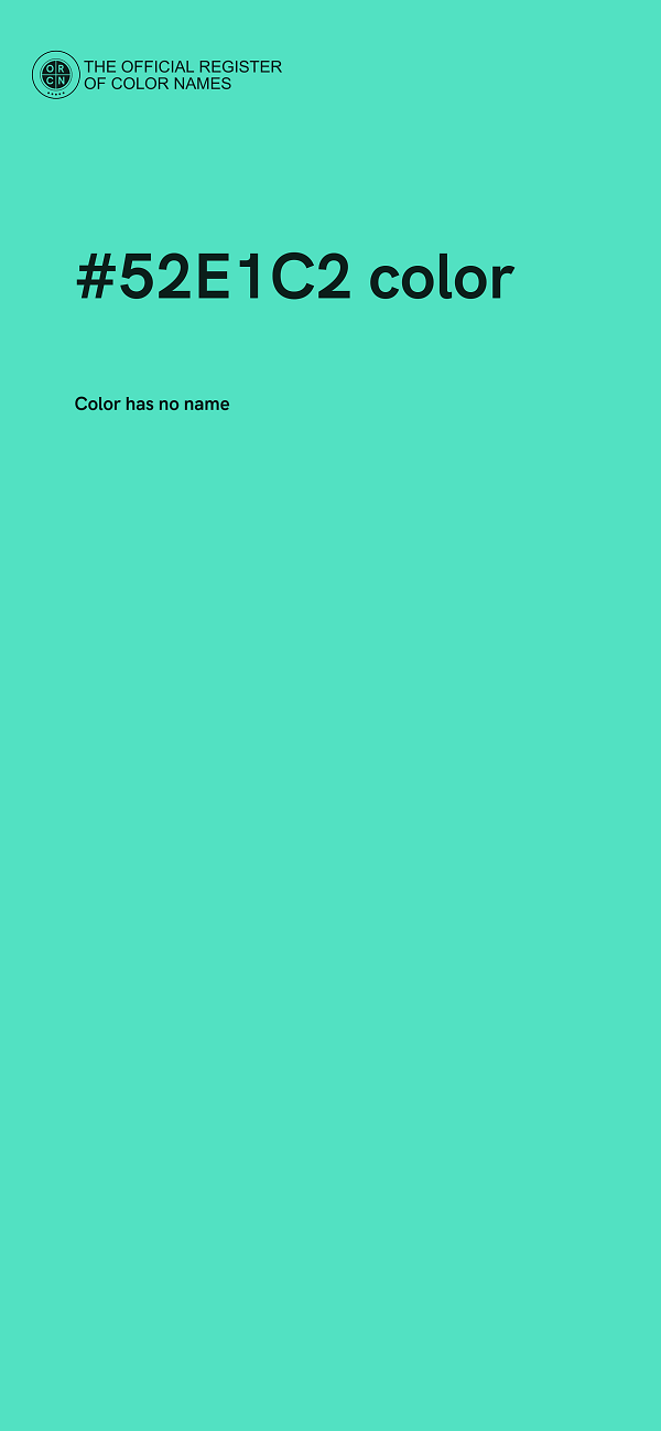 #52E1C2 color image