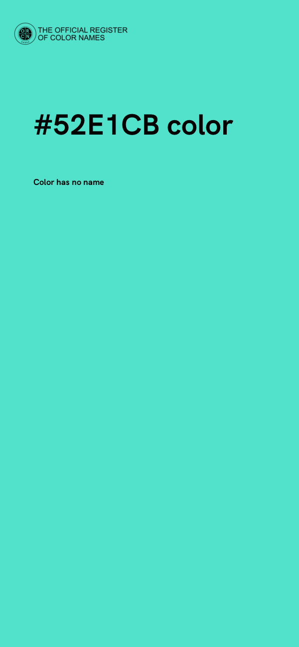 #52E1CB color image