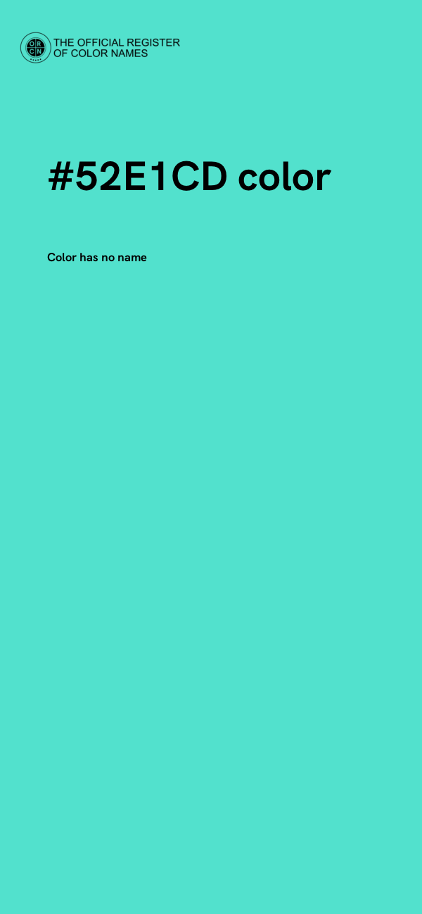 #52E1CD color image