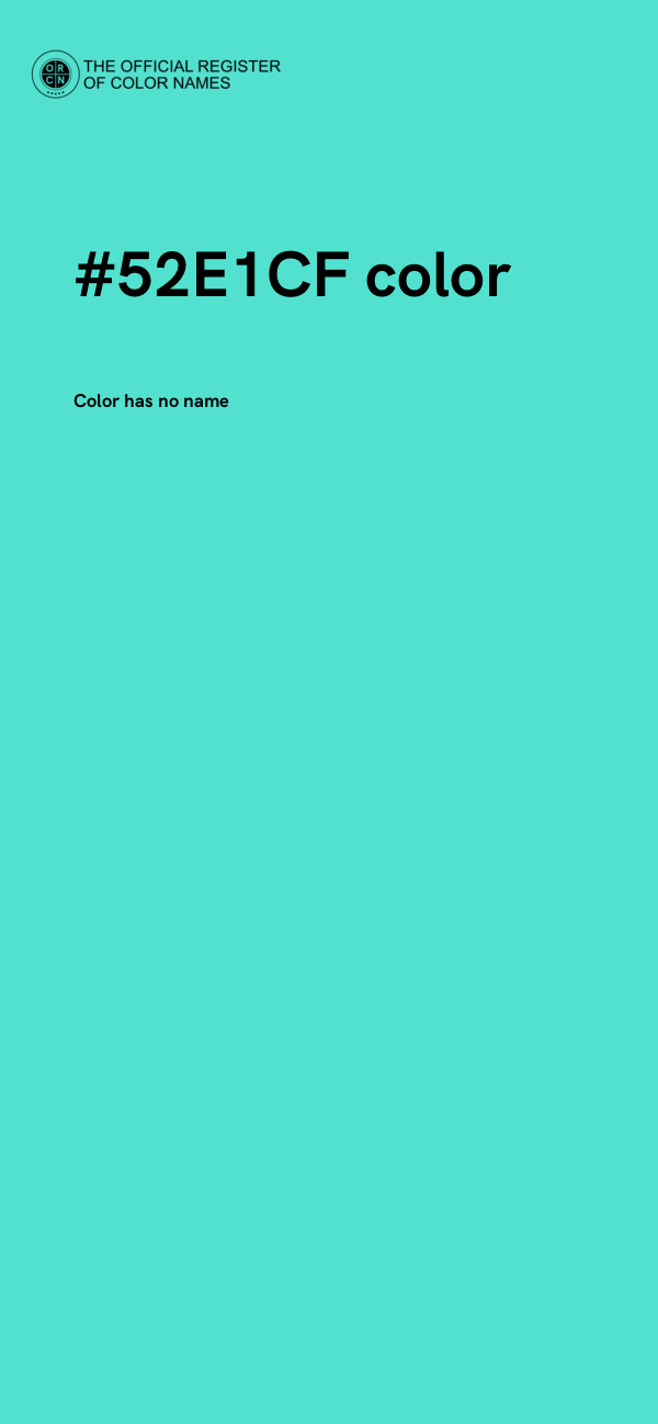 #52E1CF color image