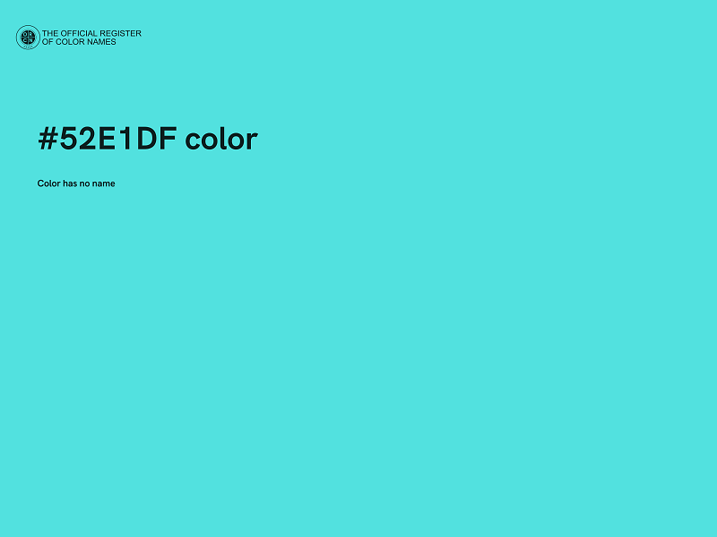 #52E1DF color image