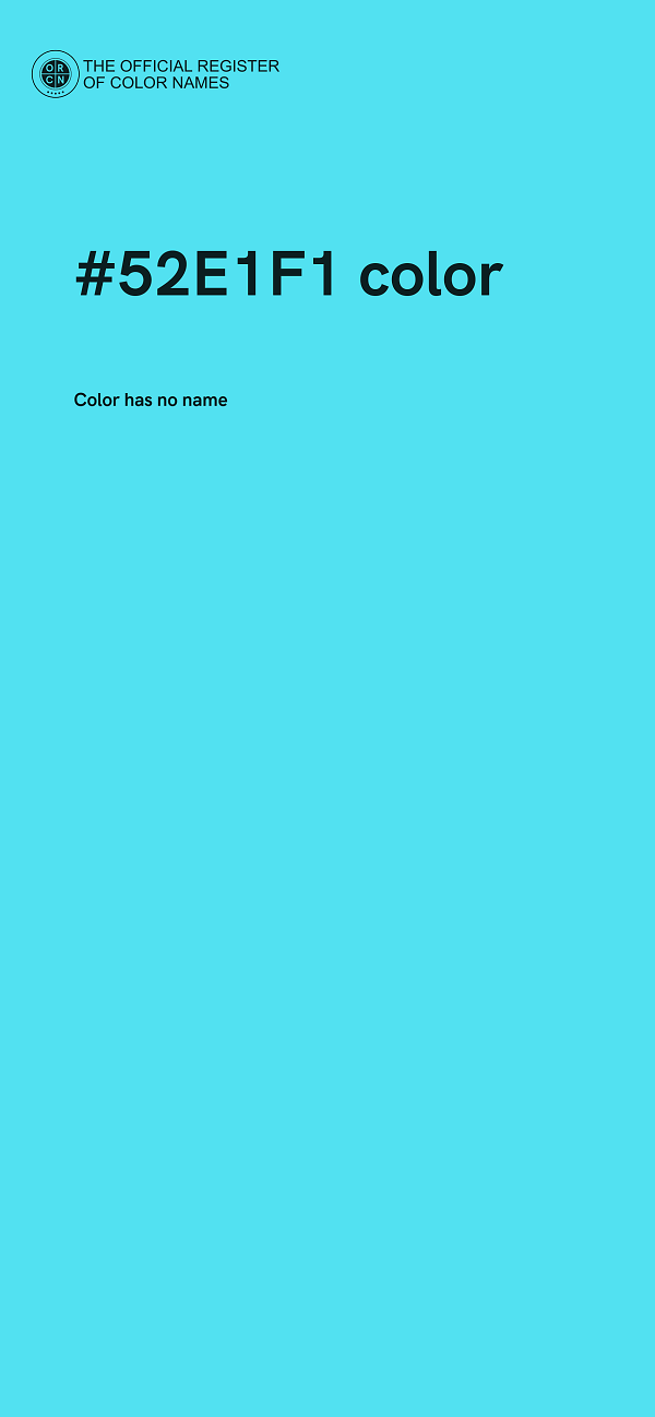 #52E1F1 color image