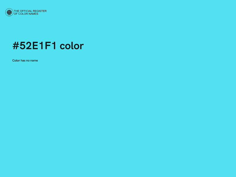 #52E1F1 color image
