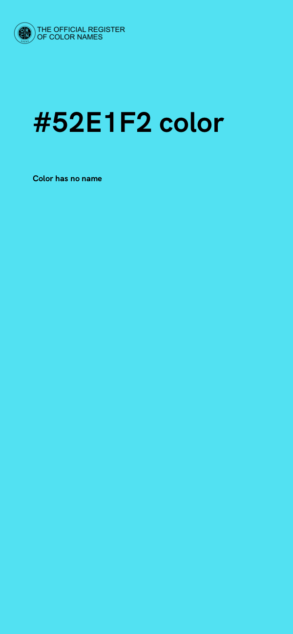 #52E1F2 color image