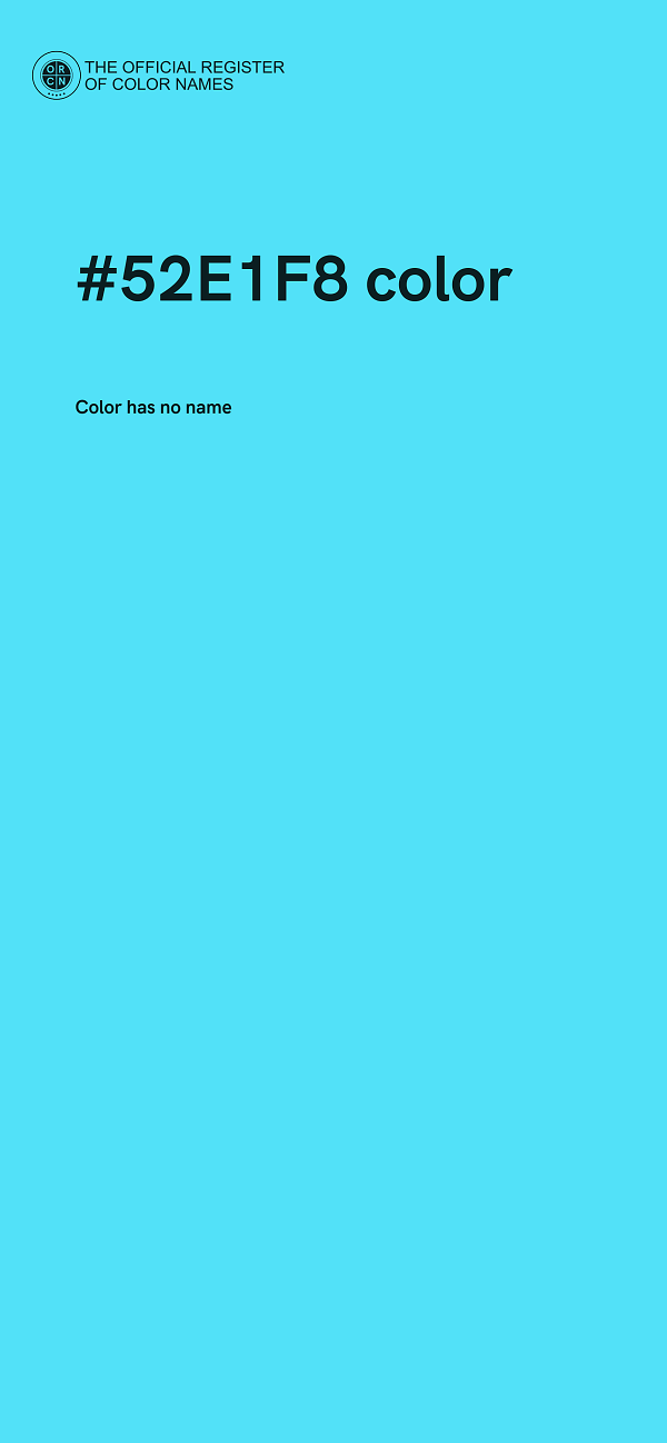 #52E1F8 color image