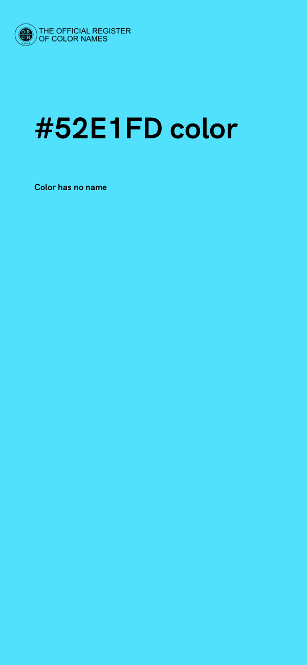 #52E1FD color image