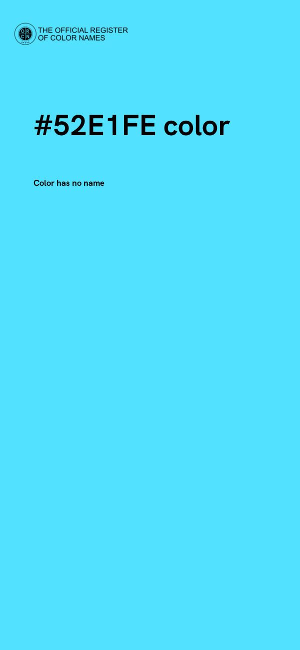 #52E1FE color image