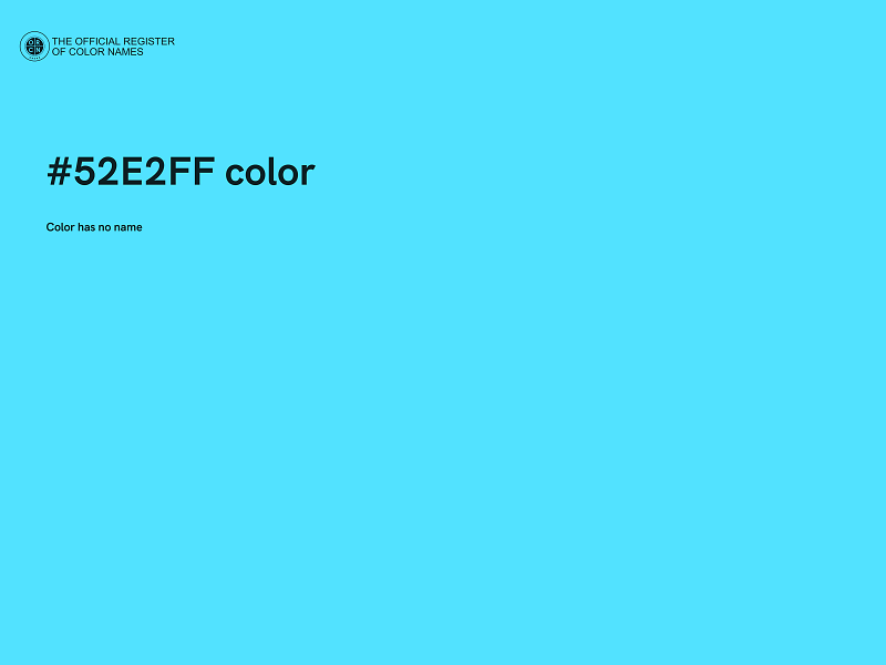 #52E2FF color image