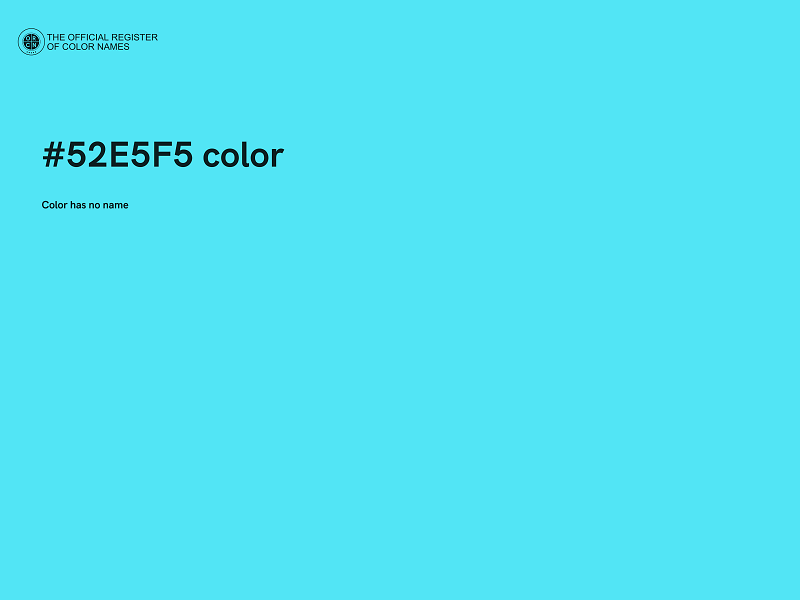 #52E5F5 color image