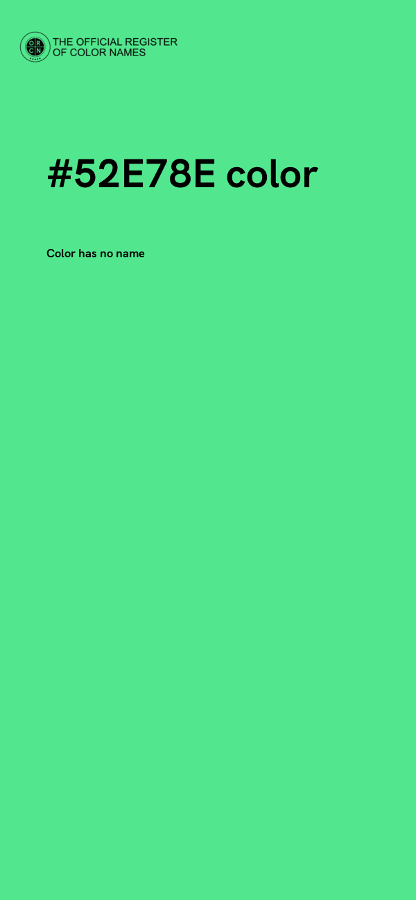 #52E78E color image