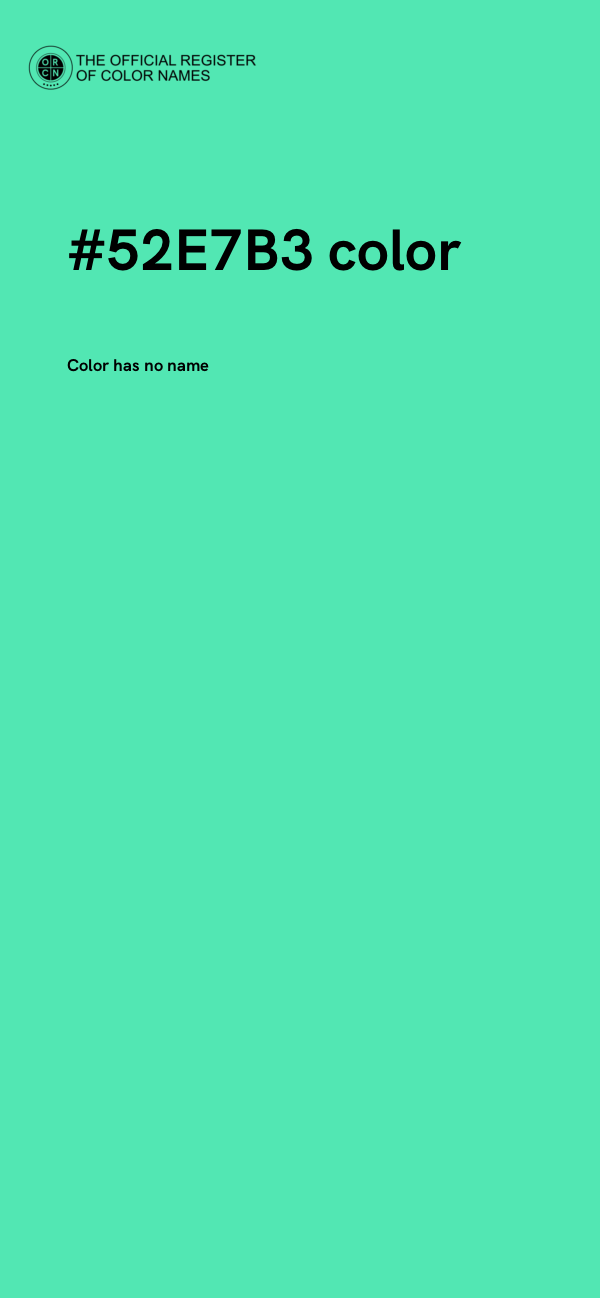 #52E7B3 color image