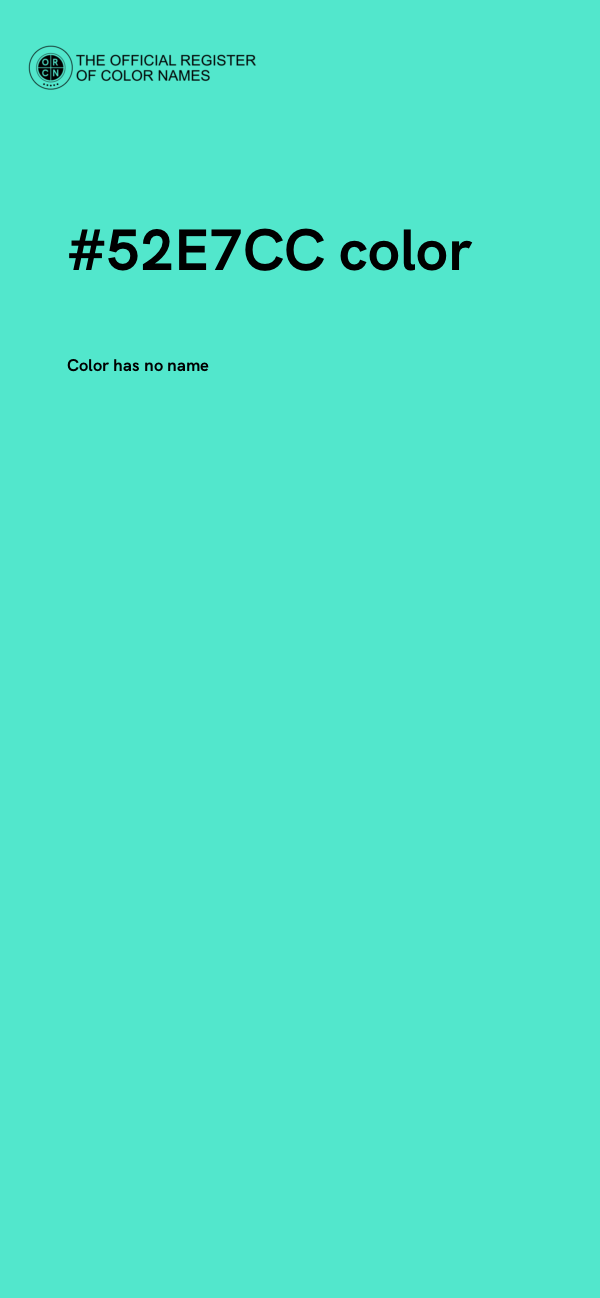 #52E7CC color image