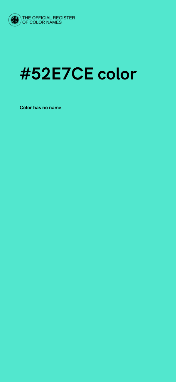 #52E7CE color image