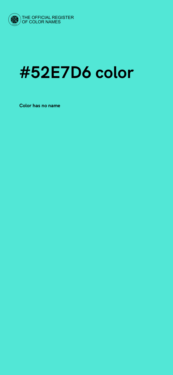 #52E7D6 color image