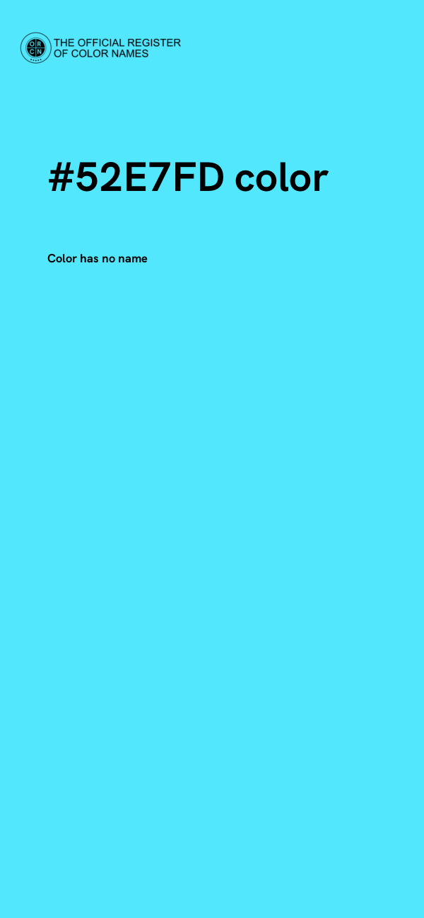 #52E7FD color image
