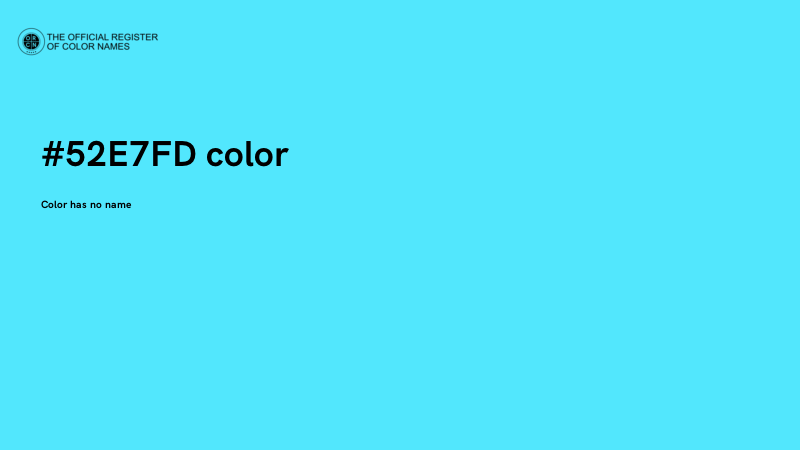 #52E7FD color image