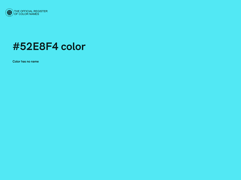 #52E8F4 color image