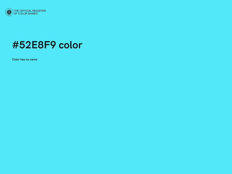 #52E8F9 color image