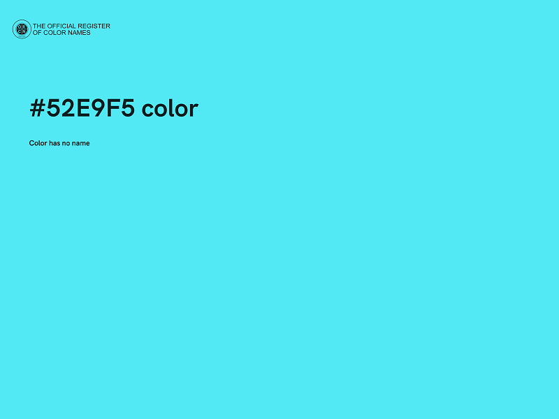 #52E9F5 color image