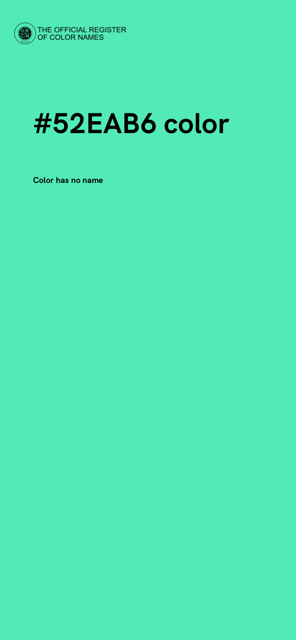 #52EAB6 color image