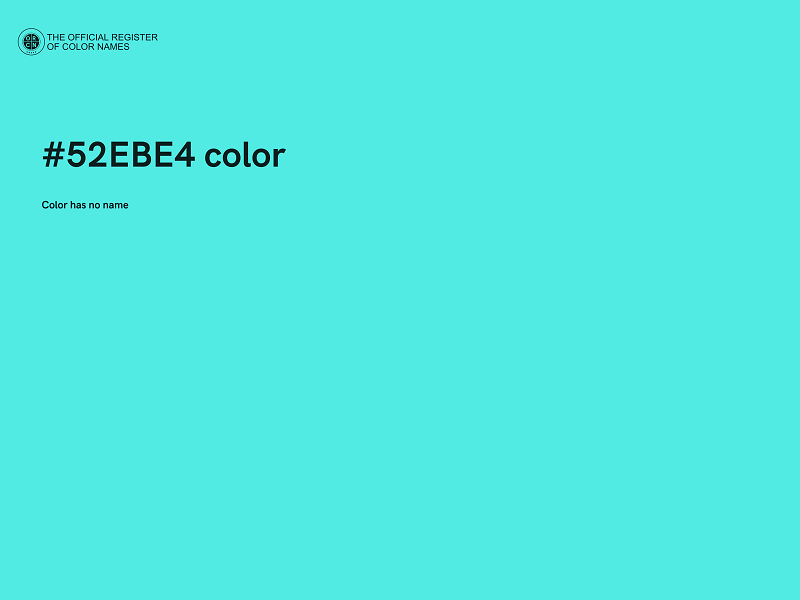 #52EBE4 color image