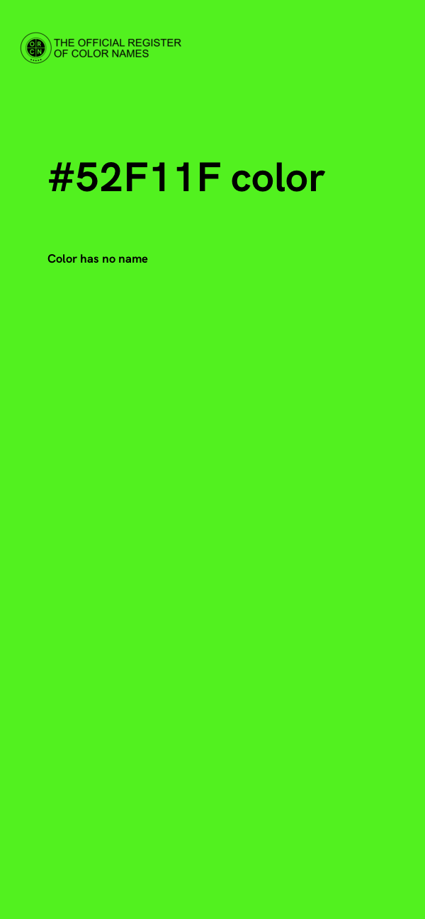 #52F11F color image