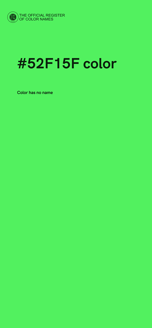 #52F15F color image