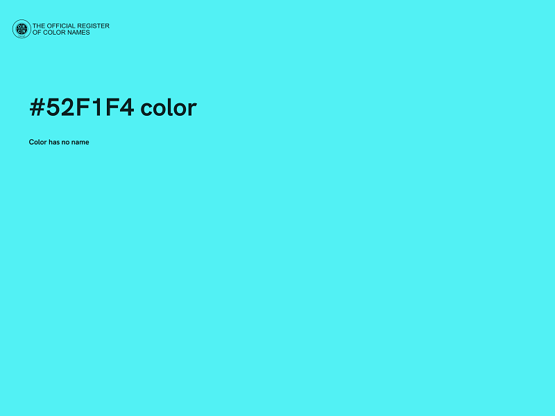 #52F1F4 color image