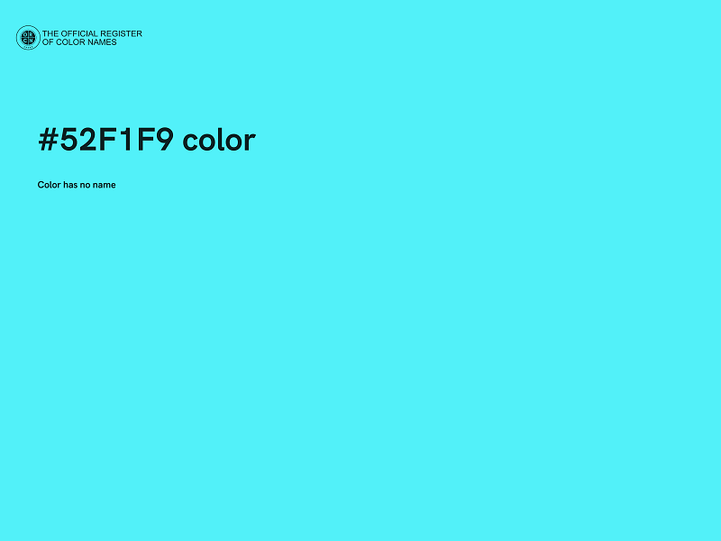 #52F1F9 color image