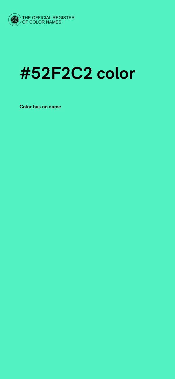 #52F2C2 color image