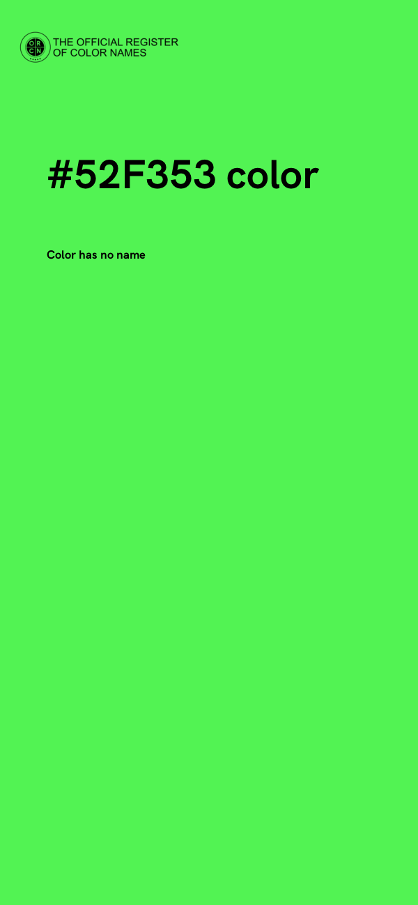 #52F353 color image