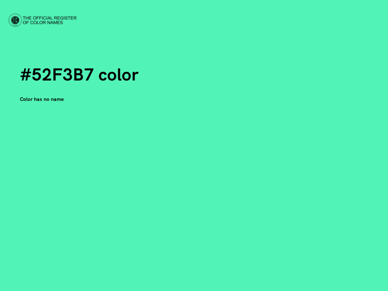 #52F3B7 color image
