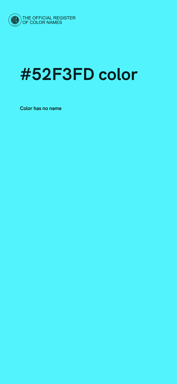 #52F3FD color image