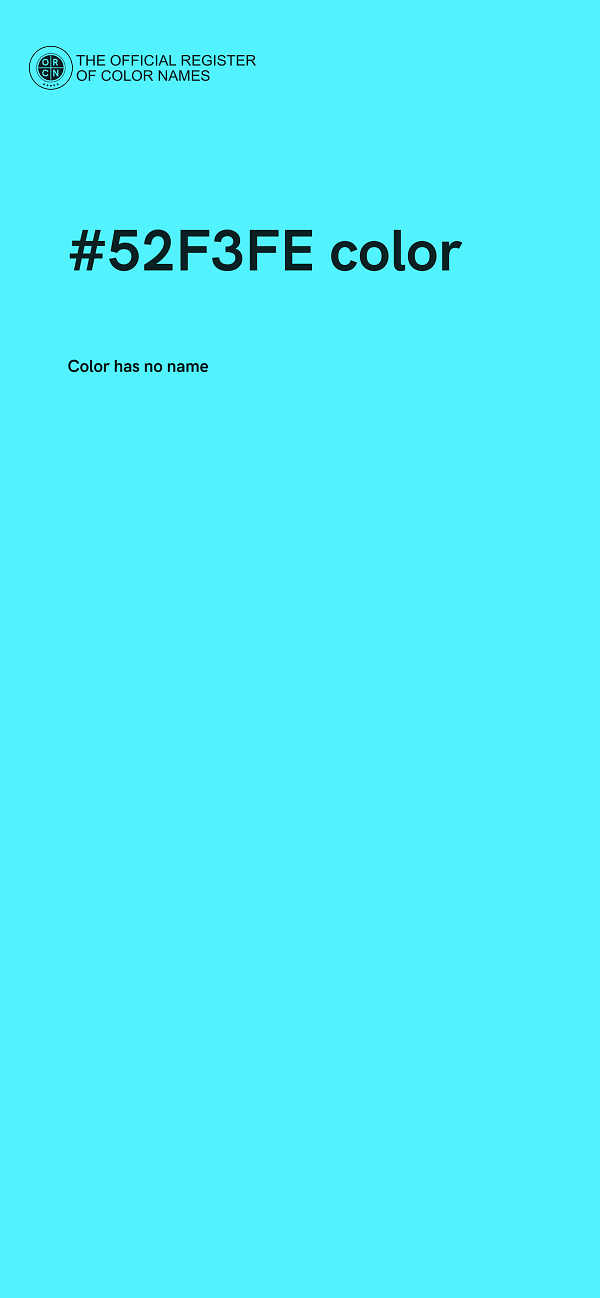 #52F3FE color image