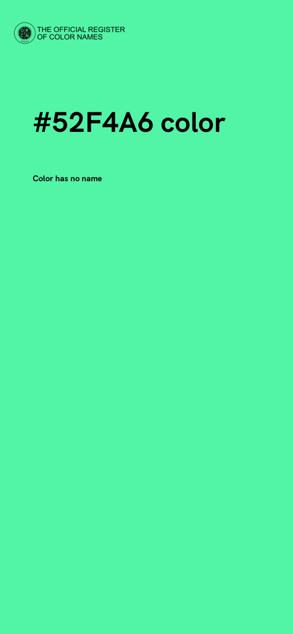 #52F4A6 color image