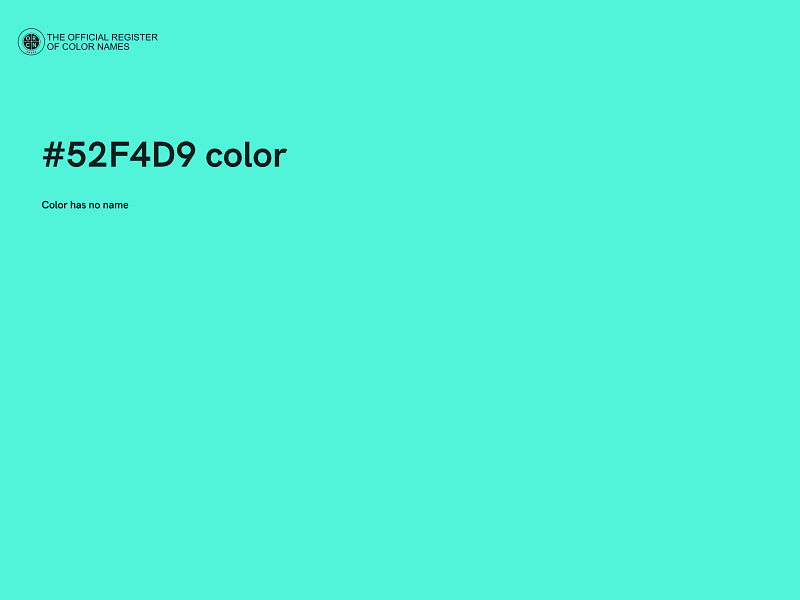 #52F4D9 color image