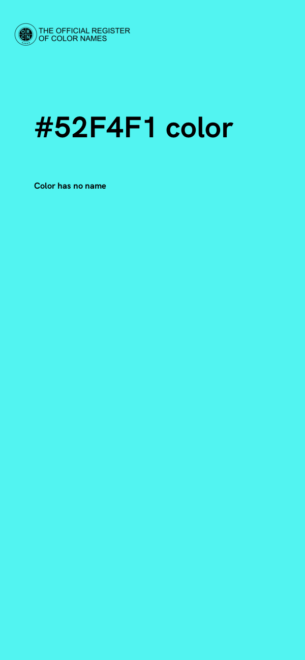 #52F4F1 color image