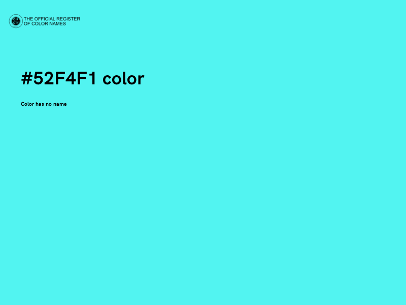 #52F4F1 color image