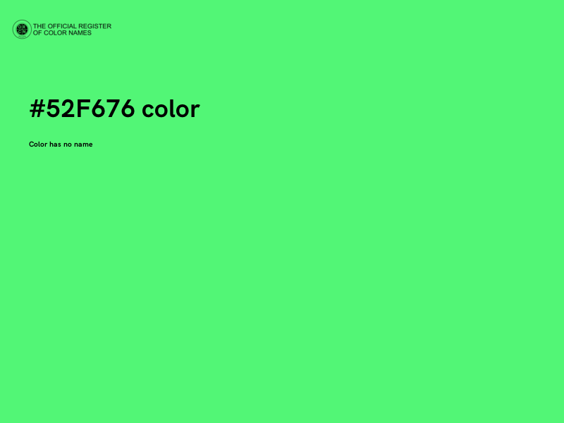 #52F676 color image