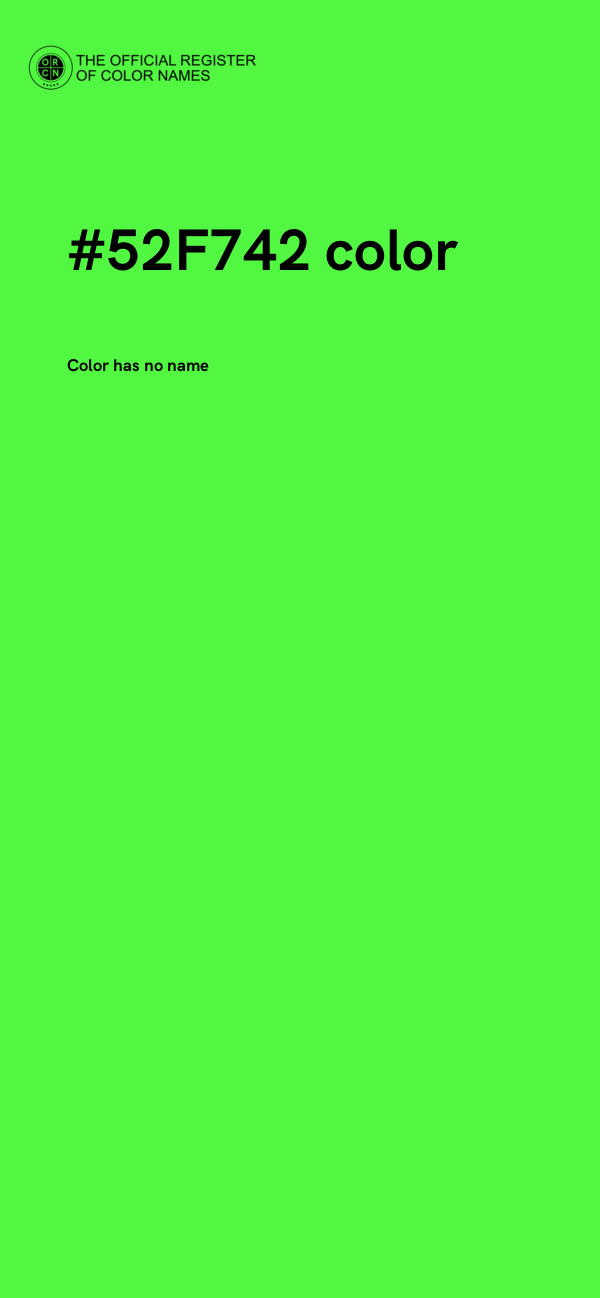 #52F742 color image