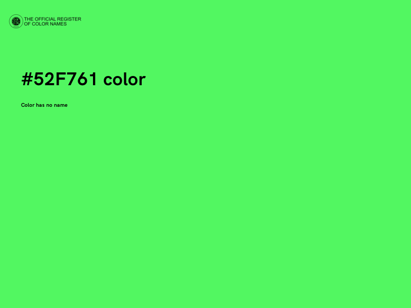 #52F761 color image