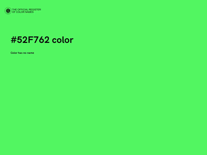 #52F762 color image