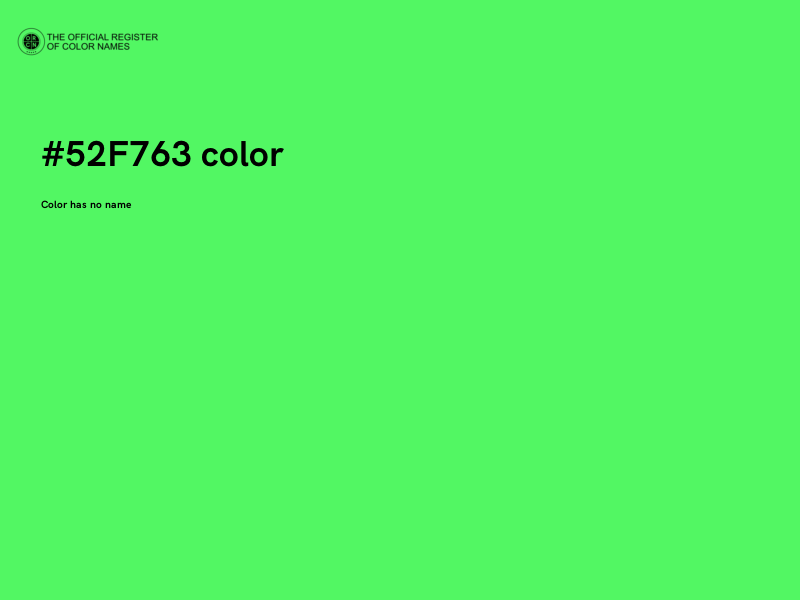 #52F763 color image