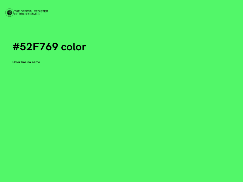 #52F769 color image