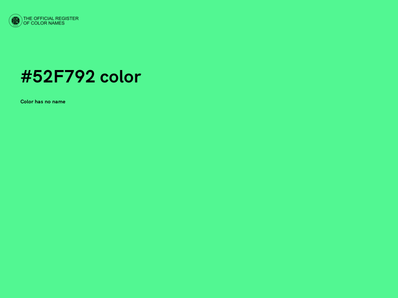 #52F792 color image