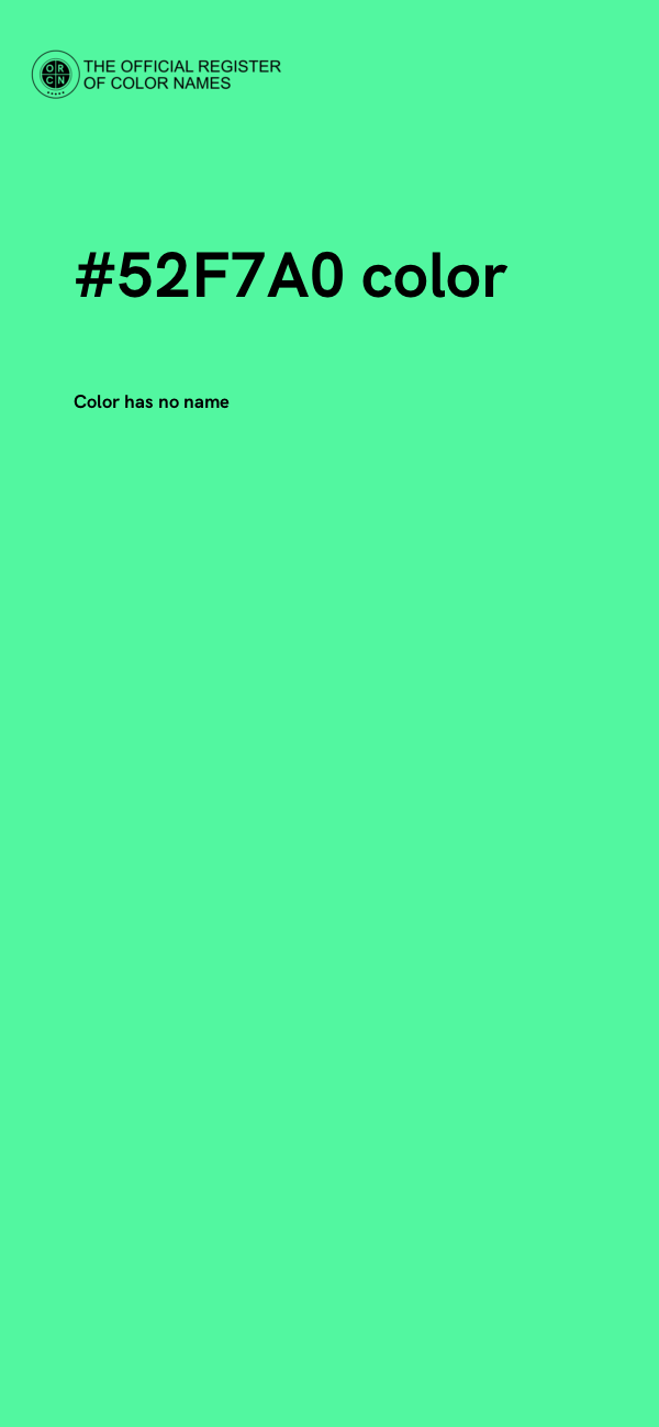 #52F7A0 color image
